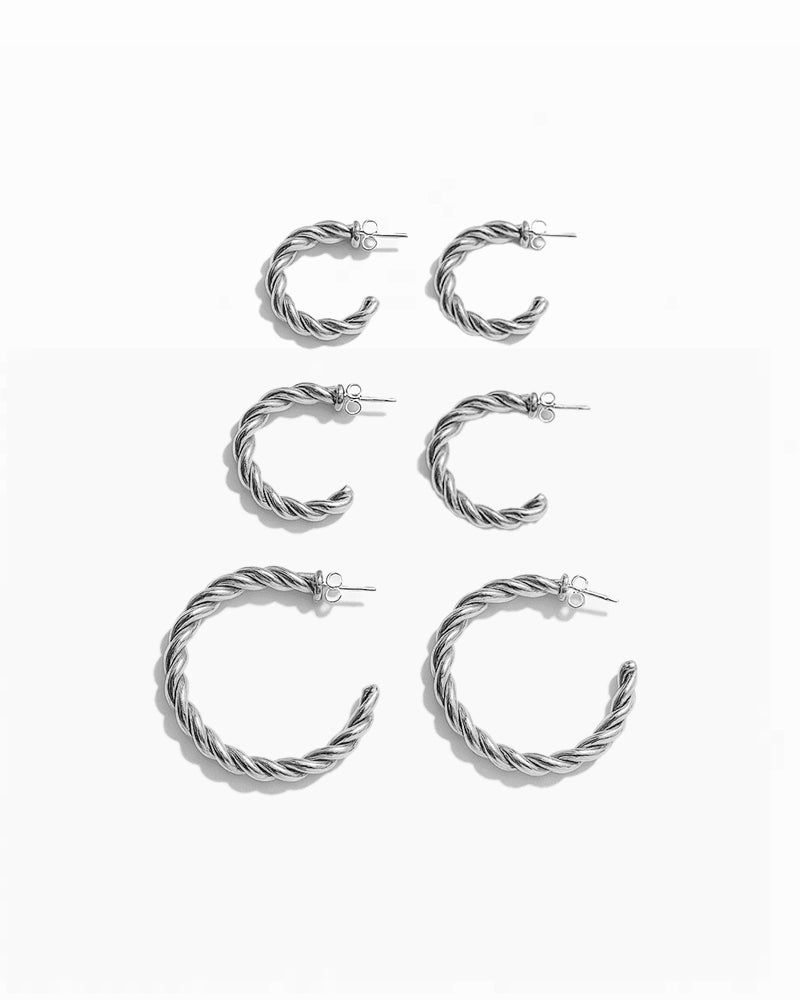 Twisted Gedraaid Oorringen In Drie Maten - Aaliyah