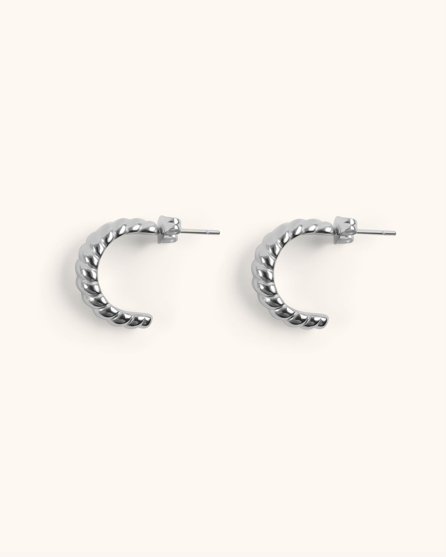 Statement Ribbed Earrings - Adriana