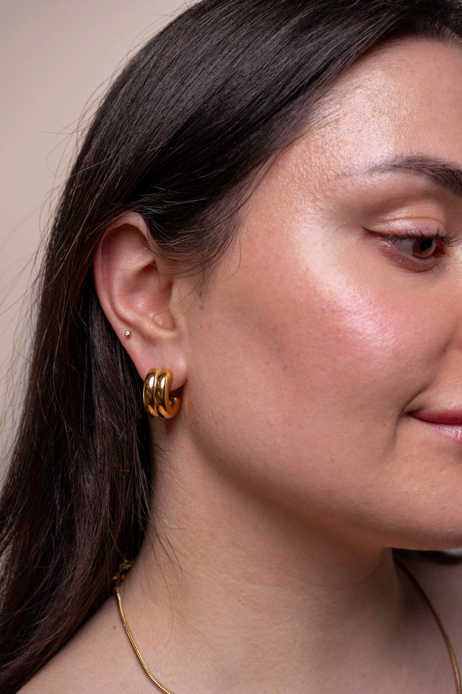 Bold Double Hoop Earrings - Katniss