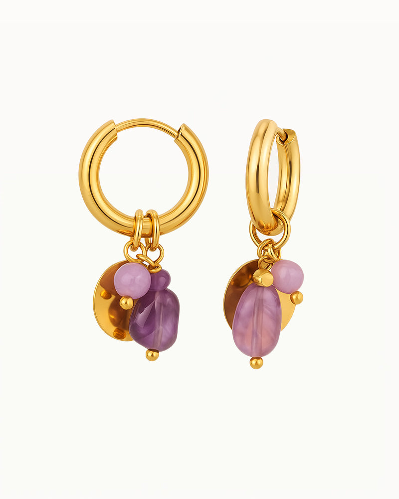 Purple Gemstone Earrings - Jenni