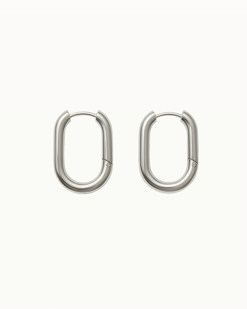 Oval Chunky Earrings - Nadia