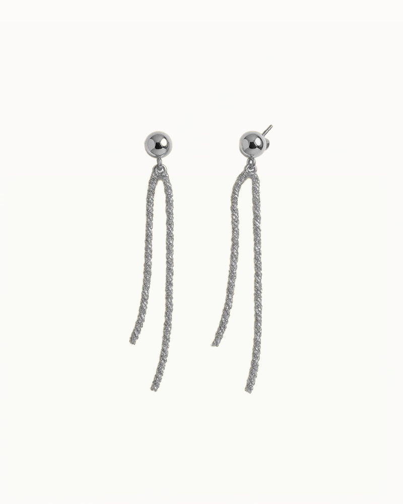 Lange Oorbellen met Bolletje - Rosalia