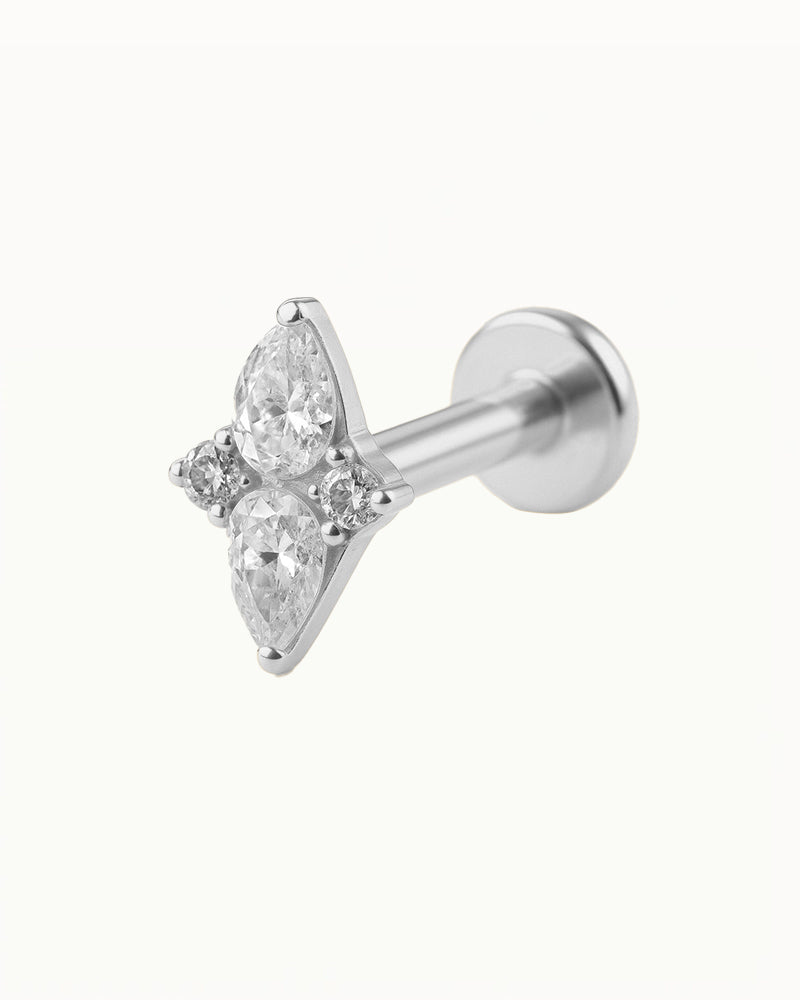 Piercing en forme de diamant en titane - Thea