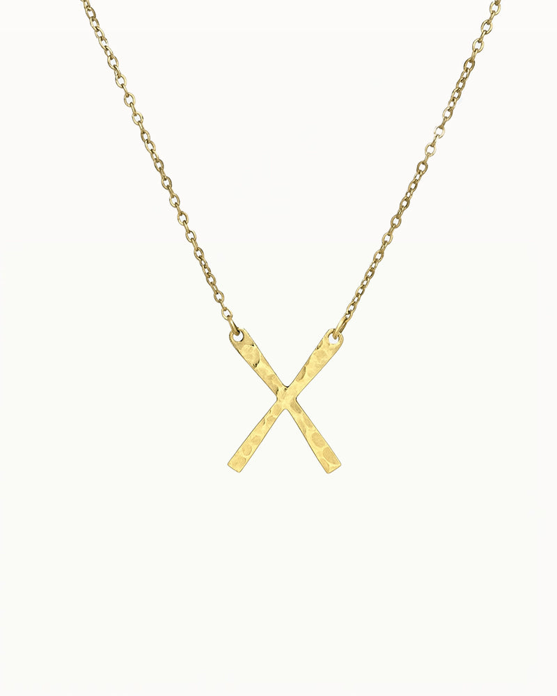 Minimalistische Halskette mit X-Anhänger – Diana