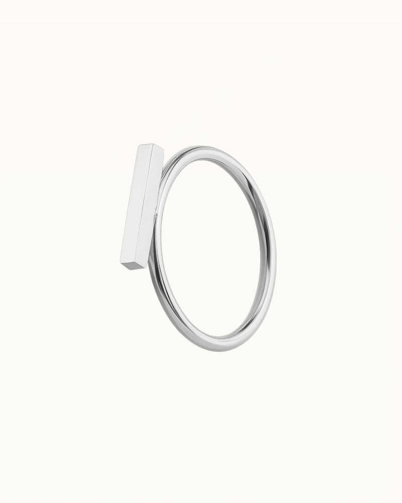 Minimalistische Ring met Rechthoekige Vorm - Marilyn - R05