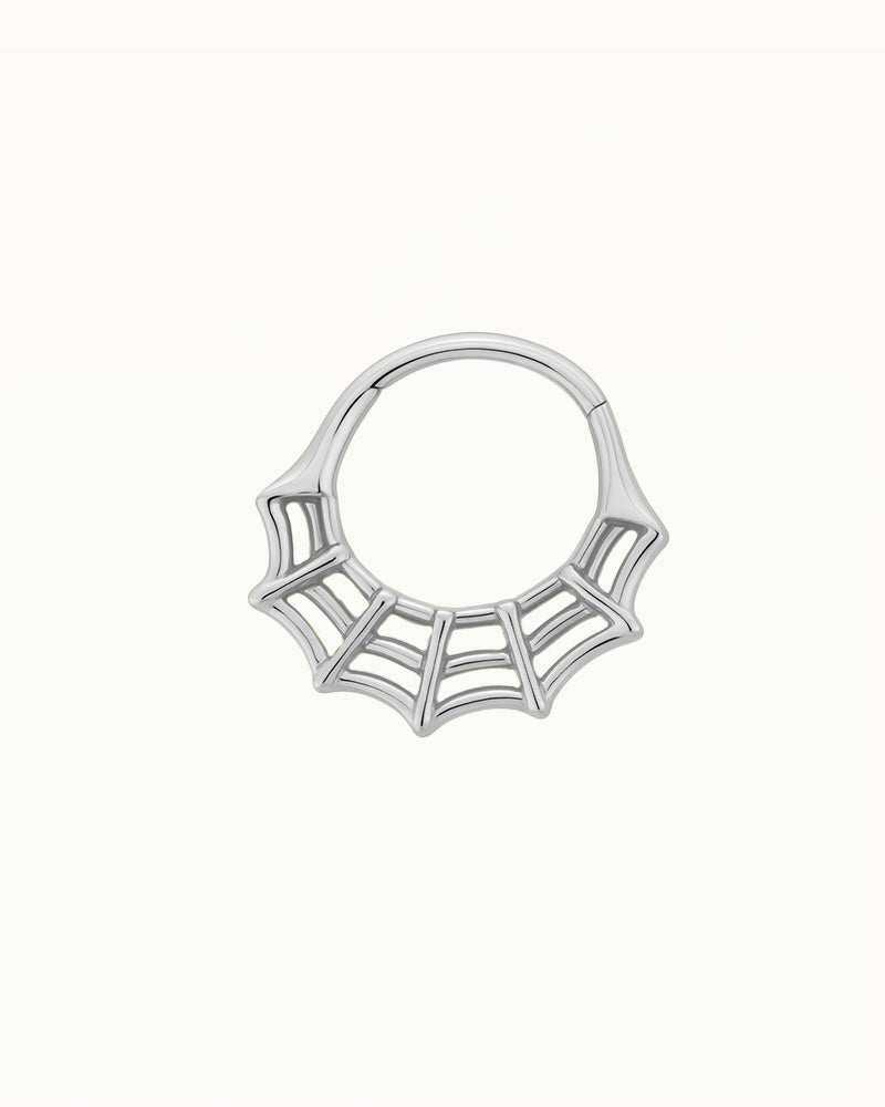 Titan Spinnennetz Clicker Piercing - Daphne