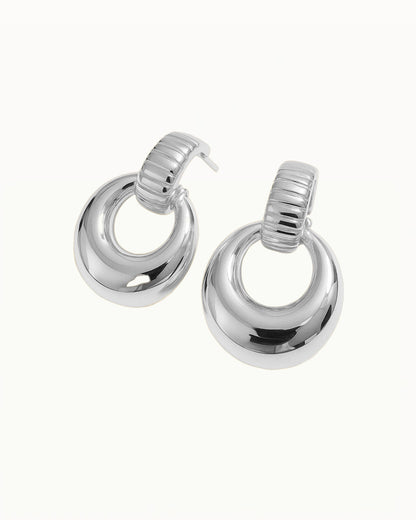 Statement Earrings with Ribbed Top - Ayano