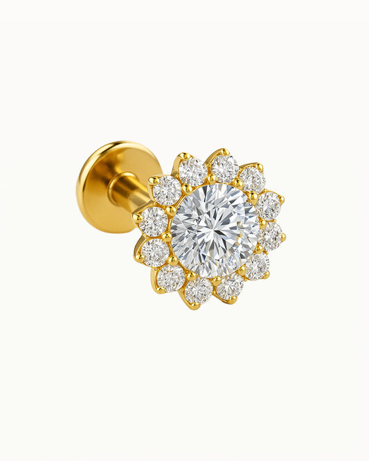 Titanium Sparkling Sunburst Piercing - Inez