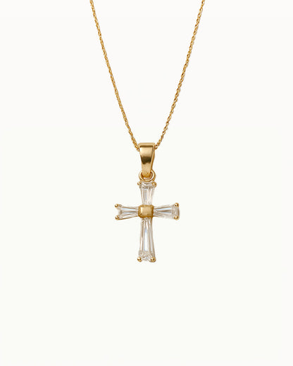 Crystal Cross Necklace - Lottie