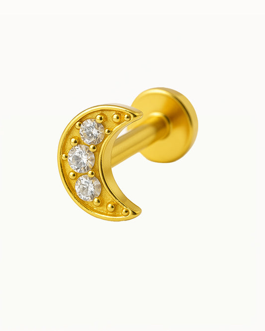 Titanium Piercing in Moon Shape - Safiya