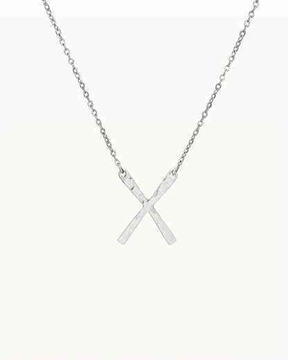 Minimalistische Halskette mit X-Anhänger – Diana