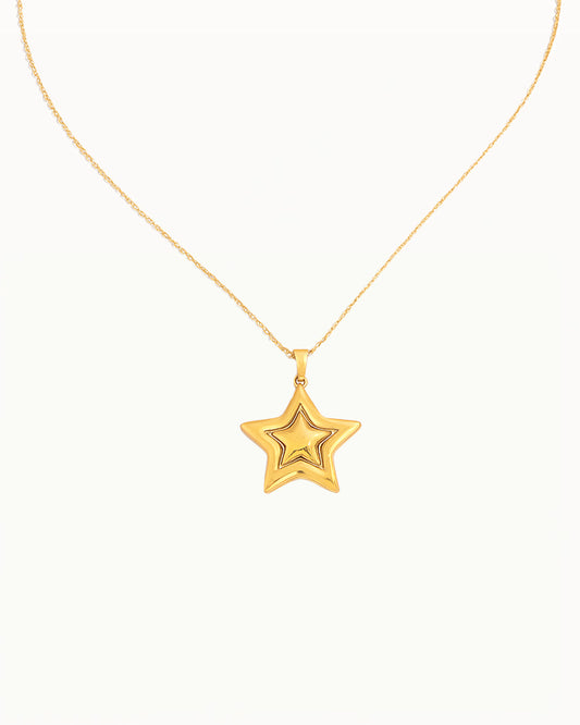 Goldkette mit großem Sternanhänger - Pip