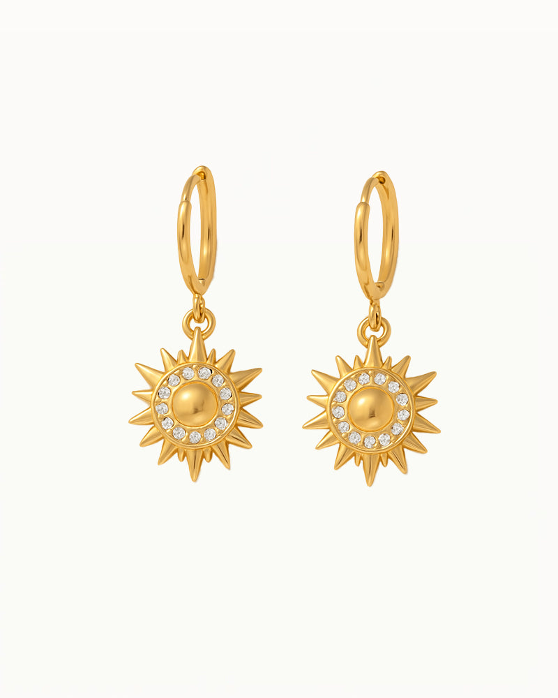 Earrings with Sun and Stones - Yuna