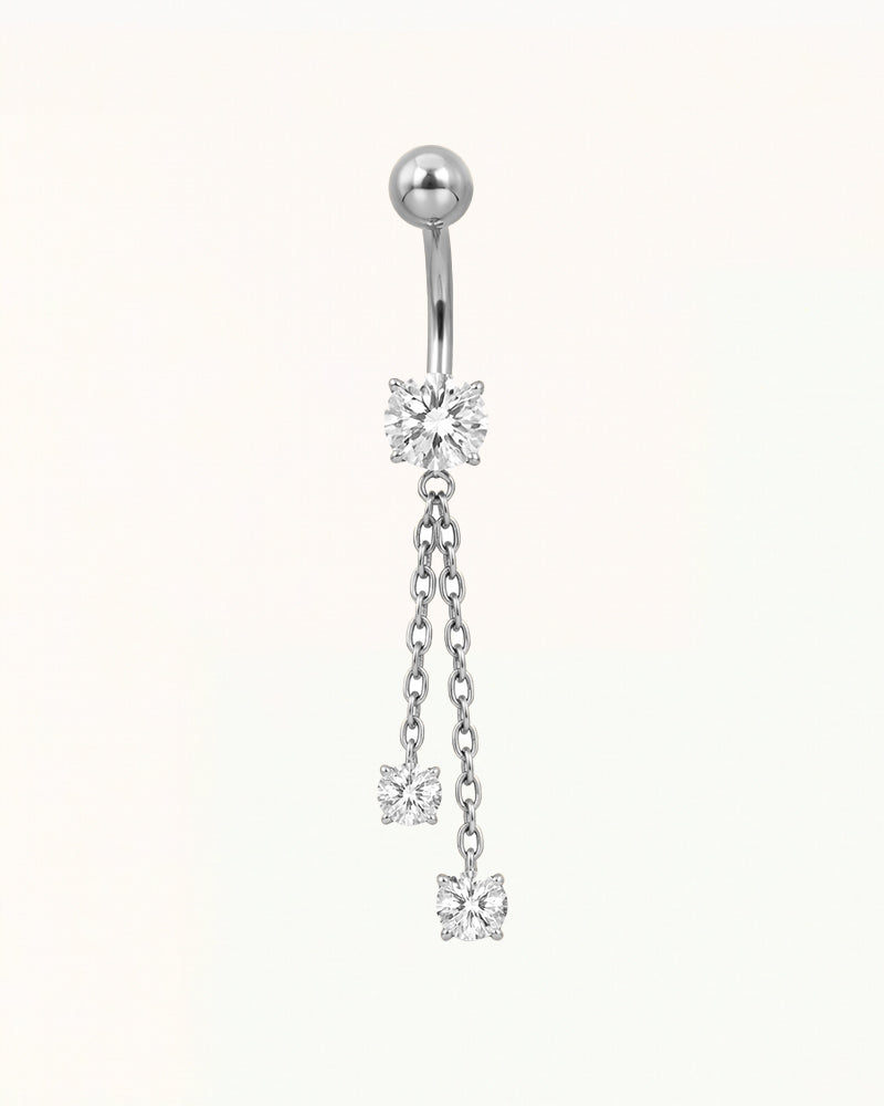 Navel Piercing with Hanging Chain - Nellie
