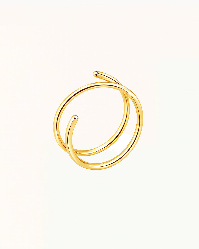 Nose Piercing Open Ring with Double Design - Neve
