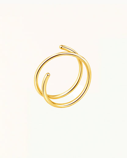 Nose Piercing Open Ring with Double Design - Neve
