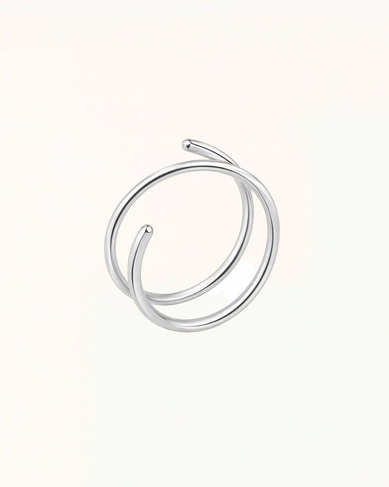 Nose Piercing Open Ring with Double Design - Neve