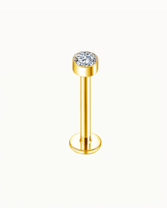 Minimalistische Titanium Piercing met Steentje - Agnes