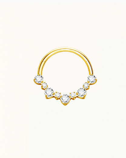 Titanium Ronde Daith Kristal Piercing - Jada