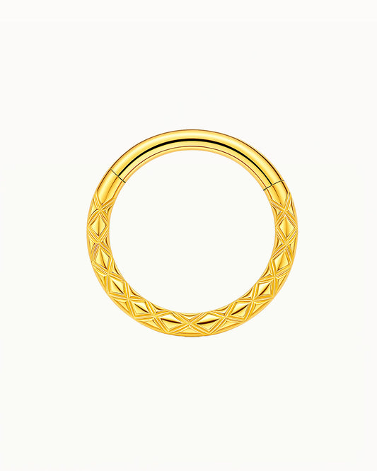 Titanium Geometrisch Gegraveerde Piercing - Quinn