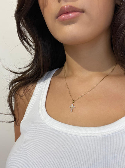Crystal Cross Necklace - Lottie